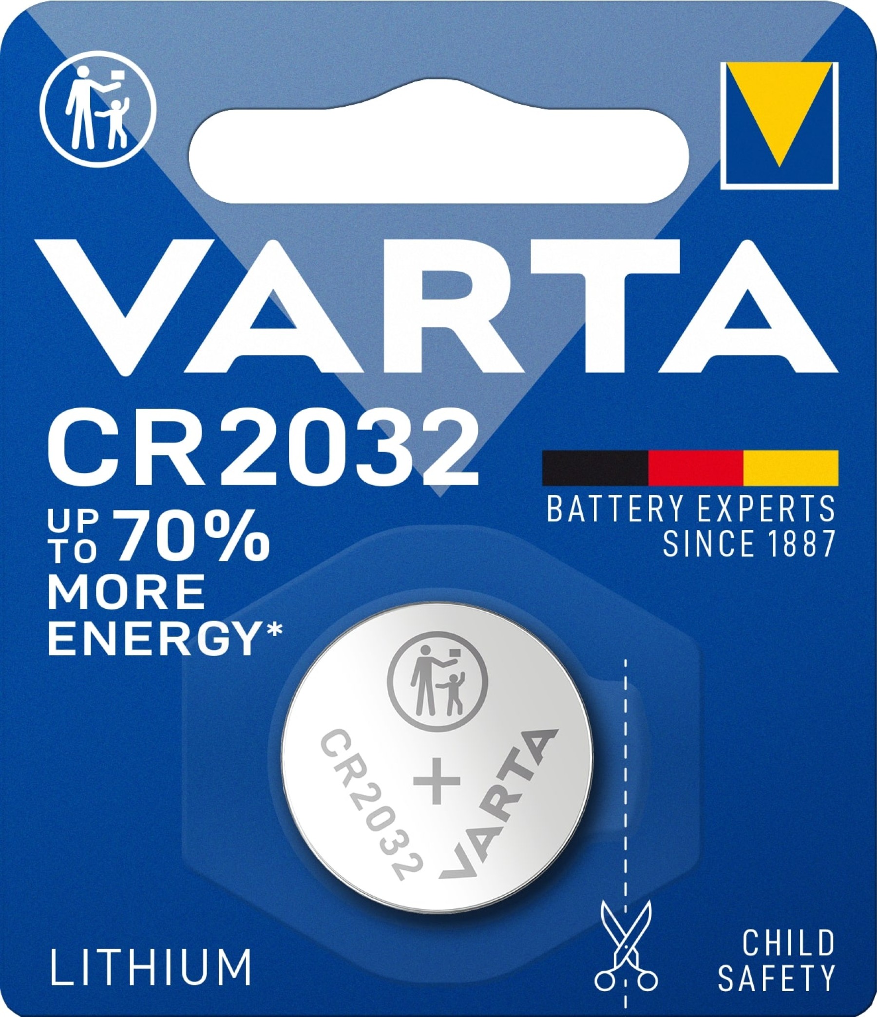 VARTA CR2032 Lithium Coin Battery 3V Pack of 1